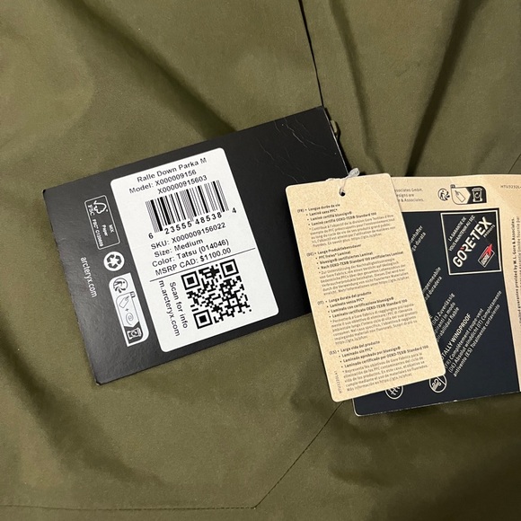Arc'teryx Olive Gore-Tex Parka - Picture 2 of 6